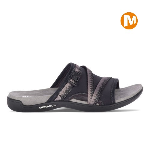 Merrell District Muri Badelatschen Damen Schwarz [DE-TDMRP]